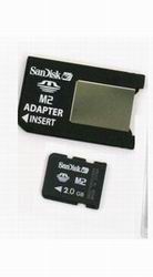  ` M2 2Gb Sandisk + Memory Stick Pro Duo adapter