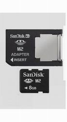 Карти пам`яті M2 8Gb Sandisk + Memory Stick Pro Duo adapter