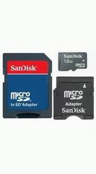 Карти пам`яті microSD 1Gb Sandisk + SD, miniSD adapters