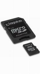Карти пам`яті microSD 2Gb Kingston + SD adapter