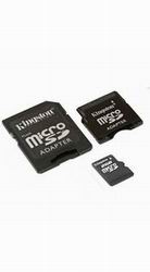 Карти пам`яті microSD 2Gb Kingston + SD, miniSD adapters